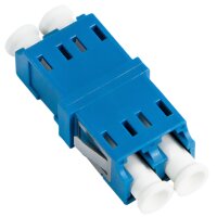 LogiLink LWL Kupplung-Set, 2x LC Duplex, ohne Flansch, blau