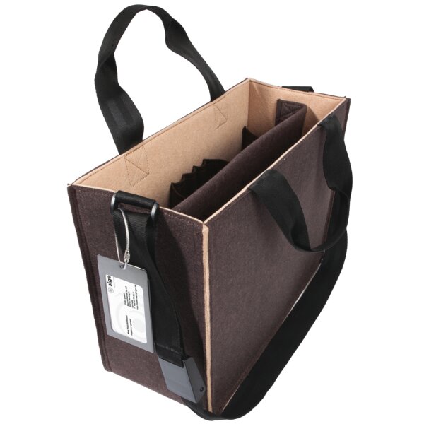 sigel Sacoche en feutre Desk Sharing Bag Bicolor M, bleu