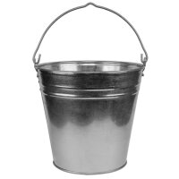 Bradas Seau en zinc, 5 litres, argent