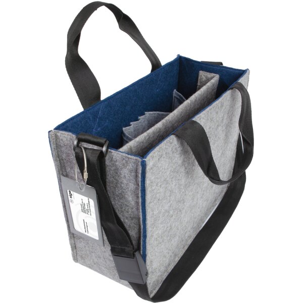 sigel Sacoche en feutre Desk Sharing Bag Bicolor M, gris