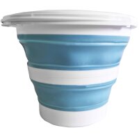Linden Berg Eimer, faltbar, rund, 10 Liter, blau weiss