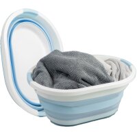Linden Berg Wäschekorb, faltbar, 36 Liter, petrol weiss