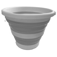 Linden Berg Eimer, faltbar, rund, 10 Liter, grau weiss