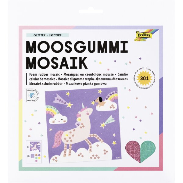 folia Mosaïque en caoutchouc mousse UNICORN, 301 pièces