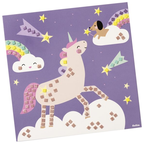 folia Mosaïque en caoutchouc mousse UNICORN, 301 pièces