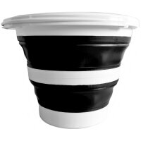 Linden Berg Eimer, faltbar, rund, 10 Liter, schwarz weiss