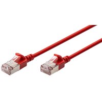 DIGITUS Slim Patchkabel, Kat. 6A, F FTP, rot, 0,3 m
