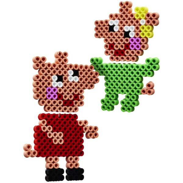 hama Perles &agrave; repasser maxi + Plaque Peppa &amp; sa soeur