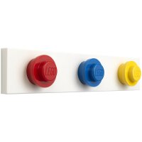 LEGO Wandgarderobe WALL HANGER RACK, 3 Haken, rot blau gelb