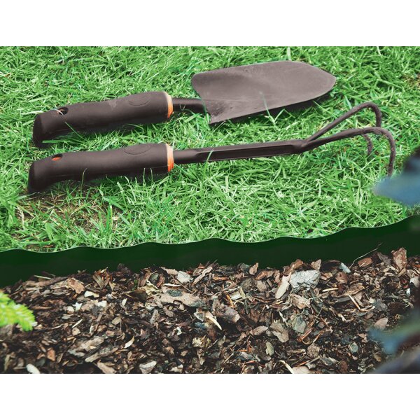 Bradas Bordure de gazon, hauteur 200 mm, longueur 9 m, vert