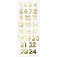 folia Stickers pour calendrier de lAvent NUMBERS GOLD