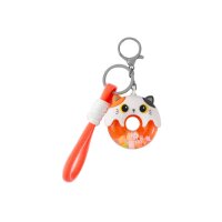 I-TOTAL Schlüsselanhänger Donut XL3065 Orange Cat