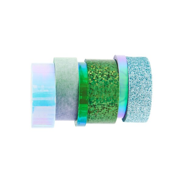 RICO DESIGN Washi Tape Set FSC 302164 vert, bleu 6 rouleaux