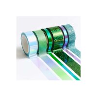 RICO DESIGN Washi Tape Set FSC 302164 vert, bleu 6 rouleaux