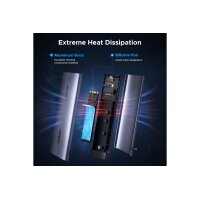 UGREEN SATA SSD Enclosure, M.2 NVMe 55150 1x USB C, Space...