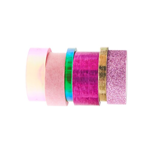 RICO DESIGN Washi Tape Set FSC 302163 pink, rosa 6 Rollen