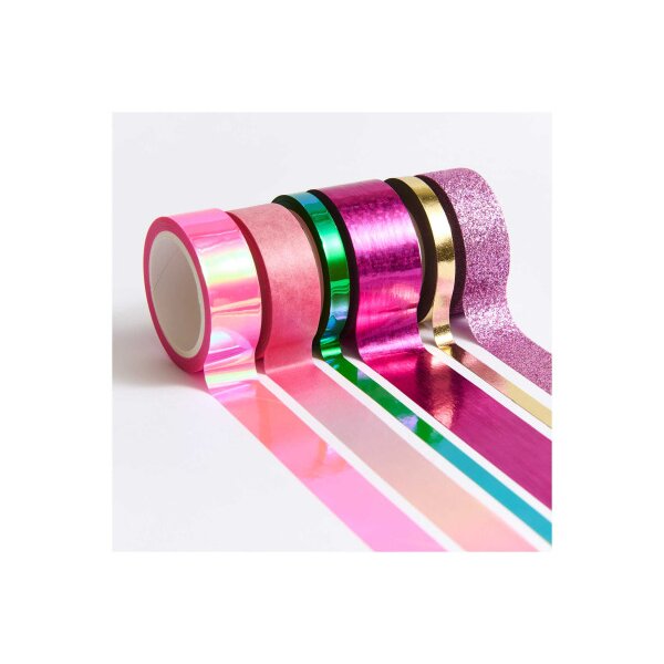 RICO DESIGN Washi Tape Set FSC 302163 pink, rosa 6 Rollen