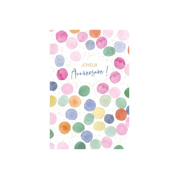ABC Carte danniversaire FR B6 53084 Confettis