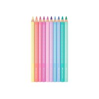 FABER-CASTELL Farbstift Jumbo Sparkle 210910 pastell 10...