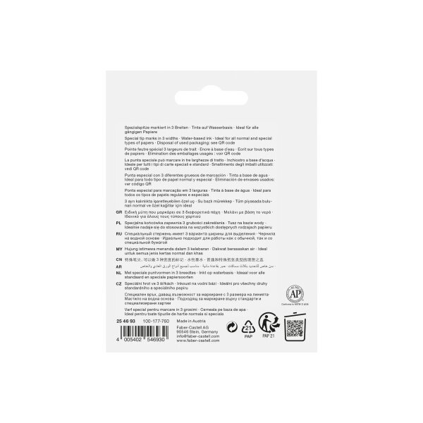 FABER-CASTELL Textmarker TL 46 Glassy 254693 Superfluor 4 Stück