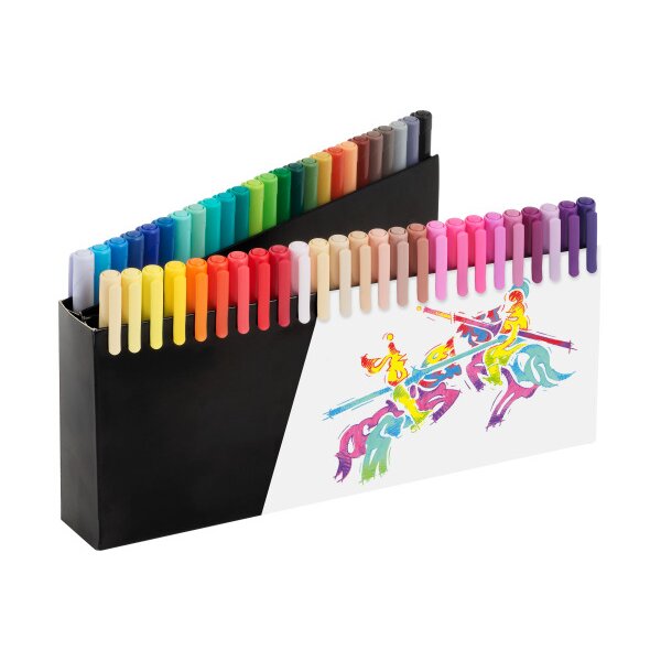 FABER-CASTELL Stylos fibre Black Edition 116454 50 pi&egrave;ces