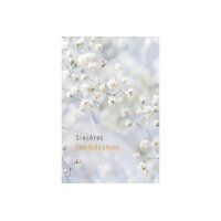 ABC Trauerkarte FR B6 53148 Weisse Blüten