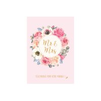 ABC Carte de mariage FR A4 53380 Couronne de fleurs