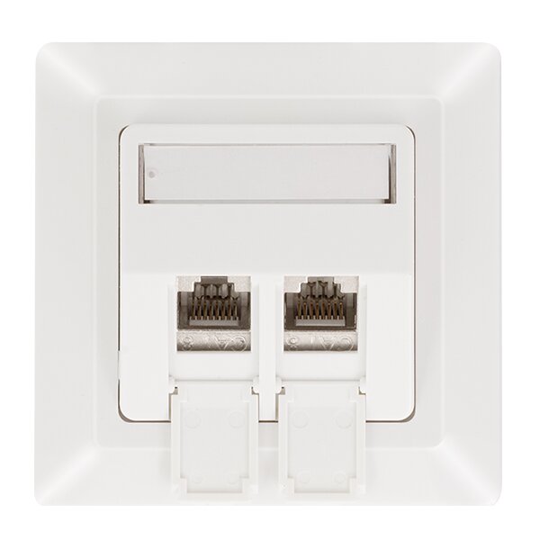 LogiLink Prise pour modules Keystone, 2 ports, blanc pur