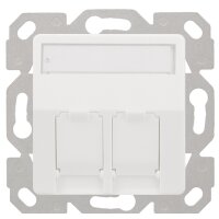 LogiLink Prise pour modules Keystone, 2 ports, blanc pur