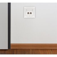 LogiLink Prise pour modules Keystone, 2 ports, blanc pur