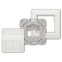 LogiLink Prise pour modules Keystone, 2 ports, blanc pur