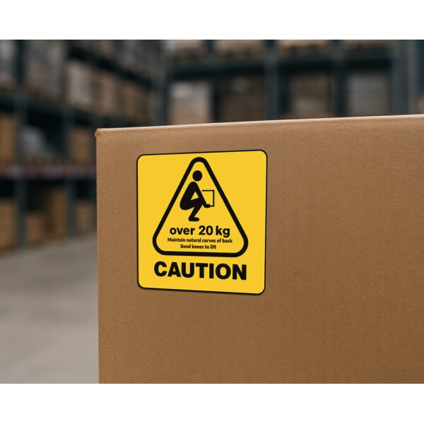 rillprint Étiquette davertissement CAUTION OVER 20 KG