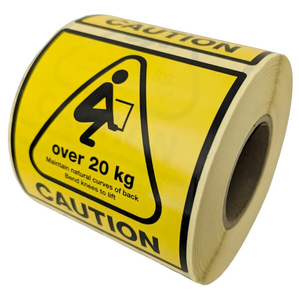 rillprint Étiquette davertissement CAUTION OVER 20 KG