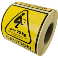 rillprint Étiquette davertissement CAUTION OVER 20 KG