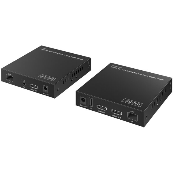 DIGITUS Kit dextension IP HDMI 4K, fibre, 300 m / 40 km