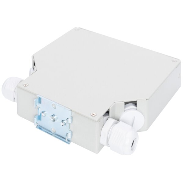 DIGITUS Hutschienen Spleissbox für 8 LC DX Kupplungen, grau