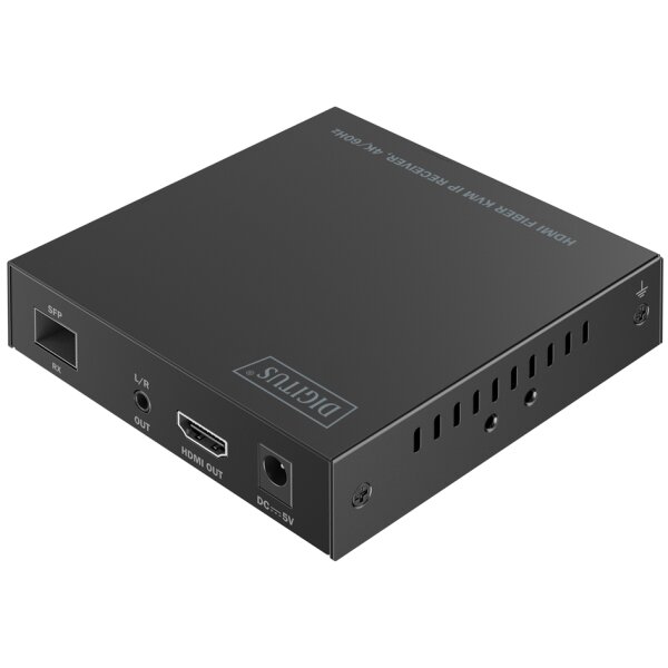 DIGITUS Récepteur KVM HDMI 4K, fibre, 300 m / 4 km