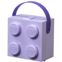 LEGO Brotdose mit Tragegriff, lavendel
