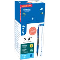 PILOT Gelschreiber G-2 PLUS 07, VALUE PACK, blau