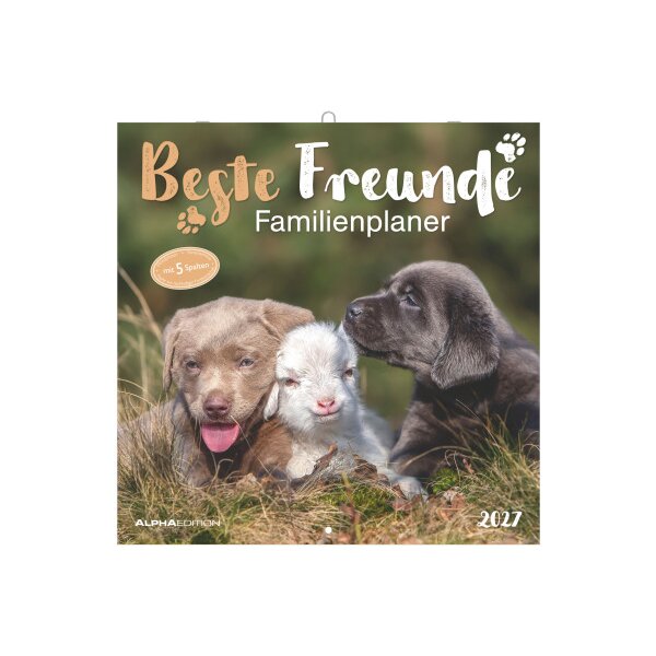 ALPHA EDITION Familienplaner 2027 161702 Beste Freunde ML 30x30cm