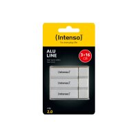 INTENSO USB-Stick Alu Line 3x 16GB 3521473 USB 2.0 silver