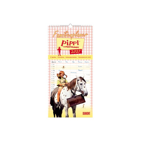 DUMONT Calendrier familial 2027 261521 Pippi Langstrumpf 22x45cm