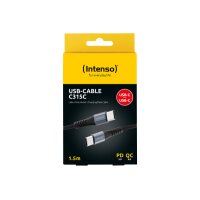 INTENSO Cable USB-C to USB C 7901000 1.5 m, Nylon black
