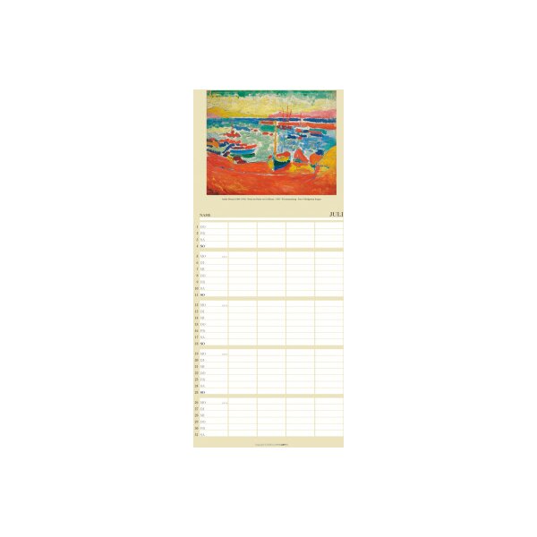 WEINGARTEN Calendrier familial 2027 3312272+27 Art 22x48cm
