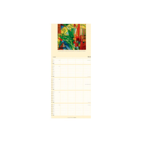 WEINGARTEN Calendrier familial 2027 3312272+27 Art 22x48cm