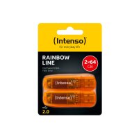INTENSO USB-Stick Rainbow Line Pack 3502492 2x 64GB orange