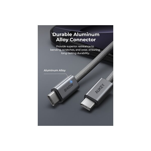 AUKEY Cable USB-C-to-C CB-DCC241 240W 1.0M Braided