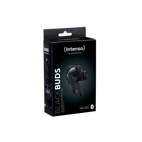 INTENSO Black Buds Wirel. Earphones 3720300 T300A, ANC, black
