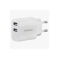 INTENSO Power Adapter W24AA Charger 7802412 24W, 2x USB-A, white