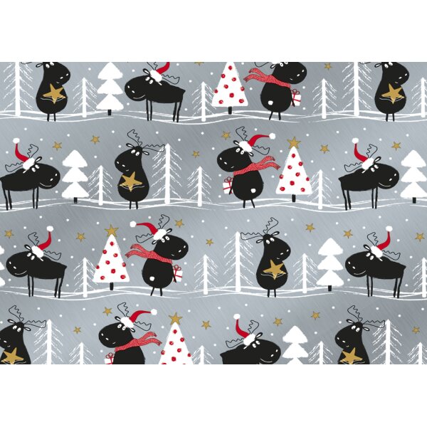 SUSY CARD Weihnachts-Geschenkpapier "Weihnachtsmänner"
